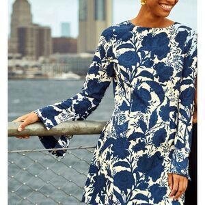 NWT Mestiza Olivela Martina Bell Sleeve Floral Pattern Retro Mini Dress Size 0